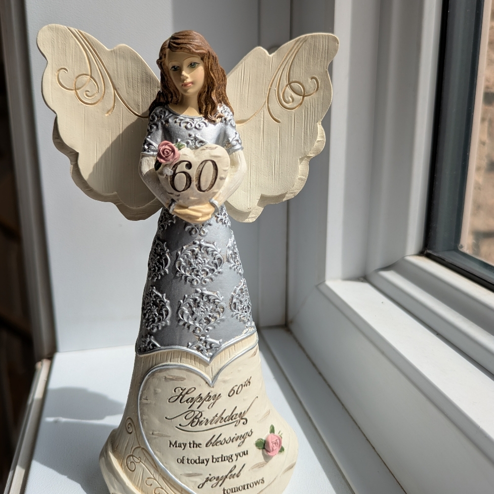 Angel Figurine with Heart and Wings